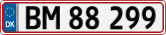 License plate of Denmark, Regular plates