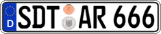 German license plate, Regular plates