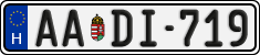 license plates of Hungary, Regular plates (2022)