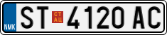 License plate of North Macedonia, Regular plates (2012)