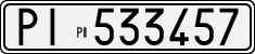 License plate of Italy, Cars (1927 year series)