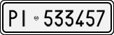 License plate of Italy, Cars (1927 year series)