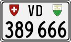 License plate of Switzerland, Cars