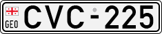 License plate of Georgia, Cars (1993)