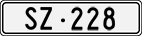 License plate of Switzerland, Cars