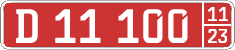 License plate of Kyrgyzstan, Diplomatic