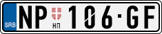 License plate of Serbia, Cars