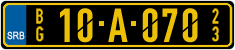 License plate of Serbia, Diplomatic