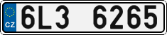 License plate of the Czech Republic, Cars (2001)