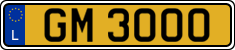 License plate of Luxembourg, 2003 year system