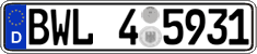 German license plate, Regional authorities