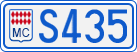 License plate of Monaco, Cars