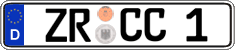German license plate, Regular plates