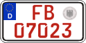 German license plate, Red license plates