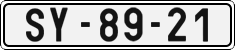 License plate of the Czech Republic, Cars (1960)