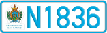 License plate of San Marino, Cars (A1234)