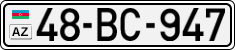 License plate of Azerbaijan, Cars