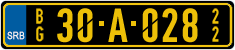 License plate of Serbia, Diplomatic
