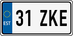 License plate of Estonia, Regular car plates (US-size)