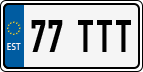 License plate of Estonia, Regular car plates (US-size)