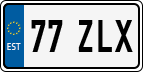 License plate of Estonia, Regular car plates (US-size)