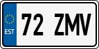 License plate of Estonia, Regular car plates (US-size)