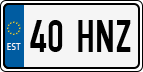 License plate of Estonia, Regular car plates (US-size)