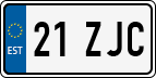 License plate of Estonia, Regular car plates (US-size)