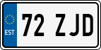 License plate of Estonia, Regular car plates (US-size)