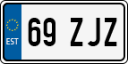 License plate of Estonia, Regular car plates (US-size)