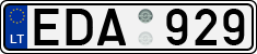License plate of Lithuania, Cars