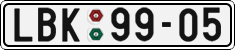 License plate of the Czech Republic, Cars (1960)