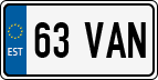 License plate of Estonia, Regular car plates (US-size)