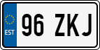 License plate of Estonia, Regular car plates (US-size)