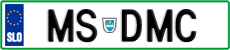License plate of Slovenia, Vanity Plates