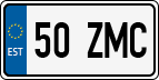 License plate of Estonia, Regular car plates (US-size)