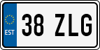 License plate of Estonia, Regular car plates (US-size)