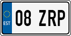 License plate of Estonia, Regular car plates (US-size)