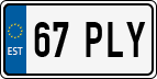 License plate of Estonia, Regular car plates (US-size)