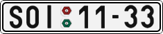 License plate of the Czech Republic, Cars (1960)