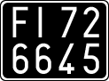 License plate of Italy, Cars (1927 year series)