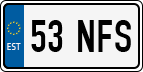 License plate of Estonia, Regular car plates (US-size)
