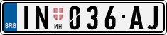 License plate of Serbia, Cars