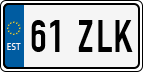 License plate of Estonia, Regular car plates (US-size)