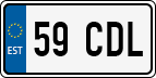 License plate of Estonia, Regular car plates (US-size)