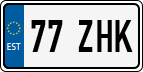 License plate of Estonia, Regular car plates (US-size)