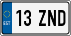 License plate of Estonia, Regular car plates (US-size)