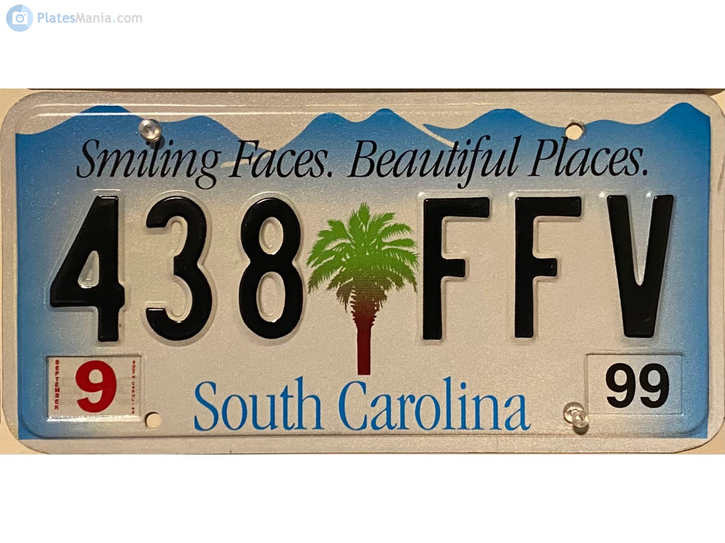 438 FFV, License plate without vehicle 