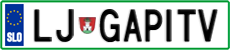 License plate of Slovenia, Vanity Plates