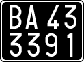 License plate of Italy, Cars (1927 year series)